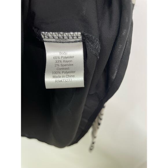 Apt 9 Striped Long Sleeve Crew Neck Layered Tunic Blouse Black Light Grey Size L - Picture 6 of 10